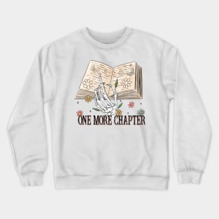 "One More Chapter" Skeleton & Book Crewneck Sweatshirt